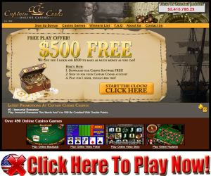 Captain Cooks Casino : $500.00 Free No Deposit Bonus