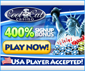 CoolCat - USA Players Accepted (400% bonus + $50 Free)